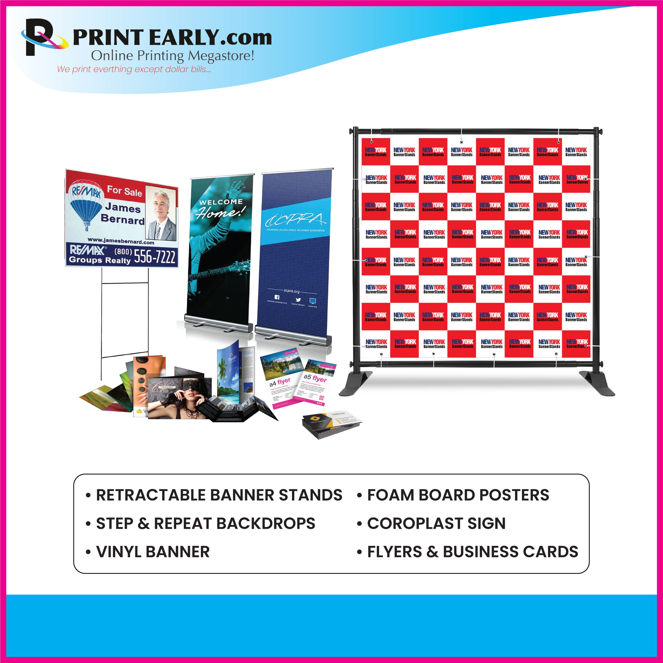 Banner Printing: Cheap Banner Stands & More